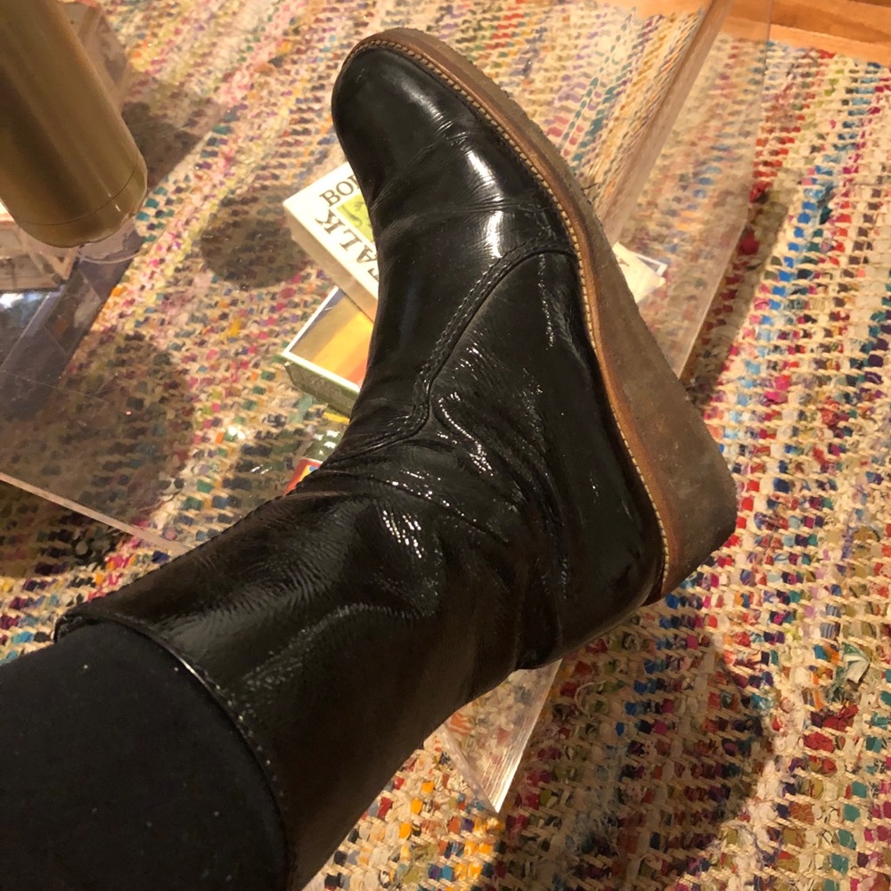 ISO Sigerson Morrison Patent Leather Boot 8.5 9 - Picture 1 of 3